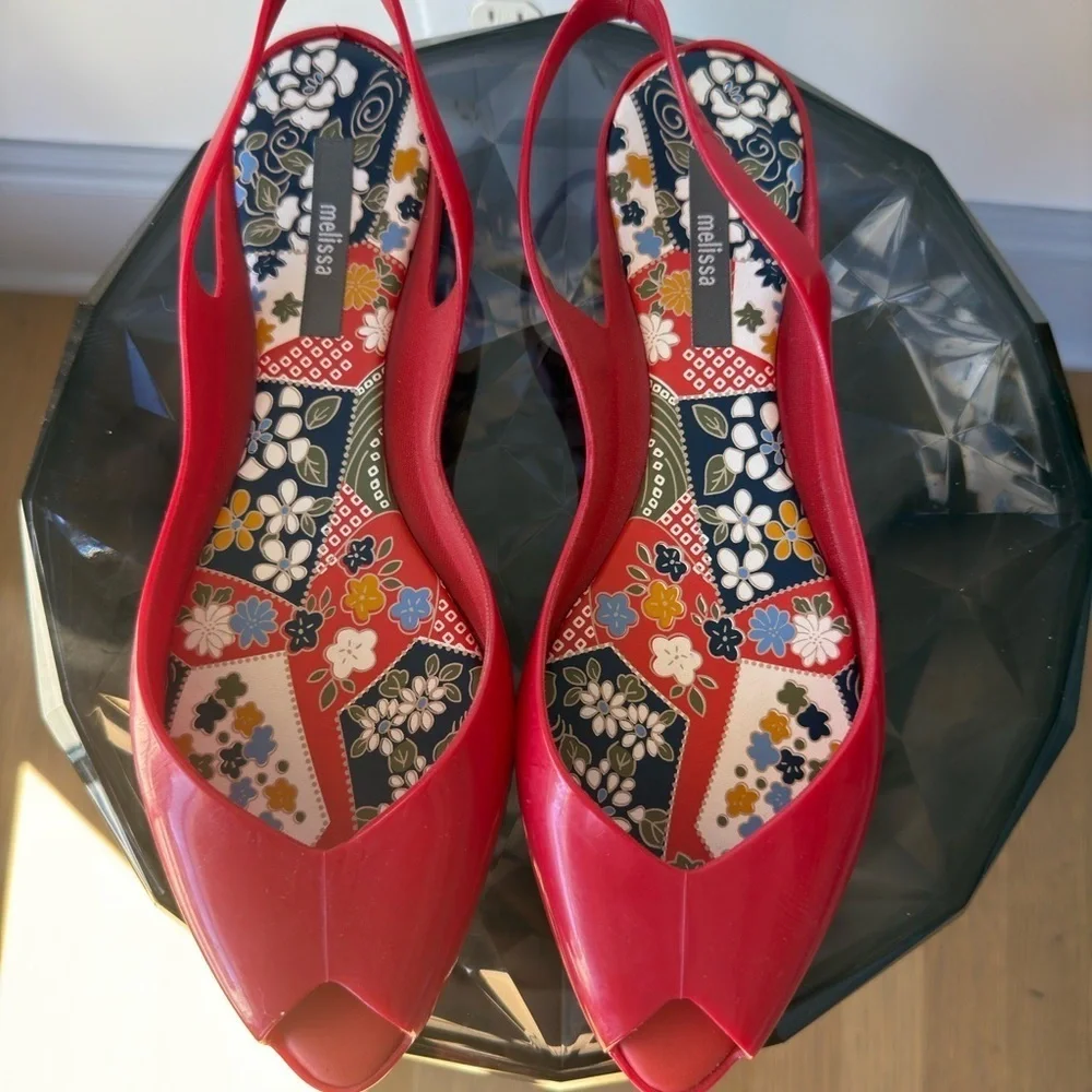 Melissa Zen Rubber Sandals Red - Picture 7 of 8